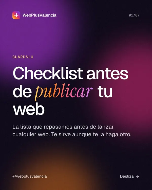 Checklist antes de publicar tu web