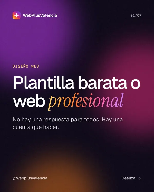 Plantilla barata o web profesional: la cuenta que importa