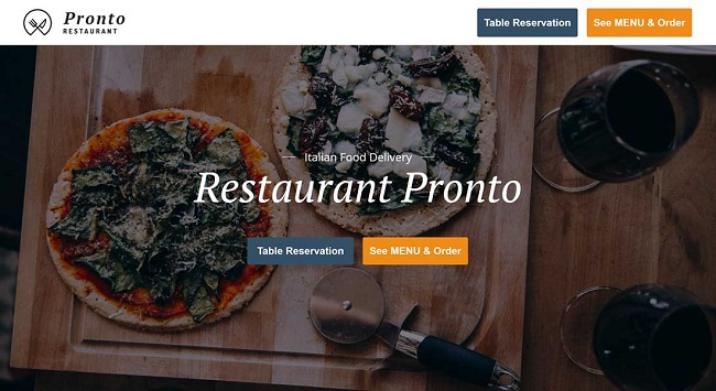 Tema de restaurante de WordPress con pedidos en línea